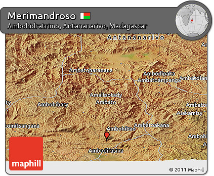 Satellite Panoramic Map of Merimandroso