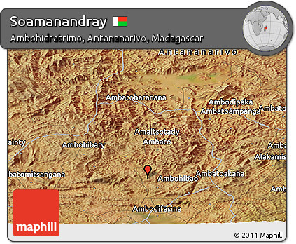 Satellite Panoramic Map of Soamanandray