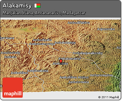 Satellite Panoramic Map of Alakamisy