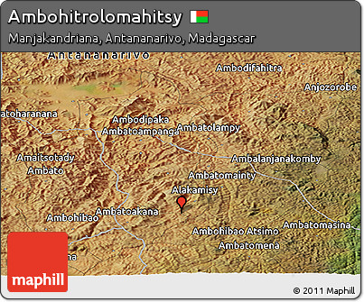 Satellite Panoramic Map of Ambohitrolomahitsy