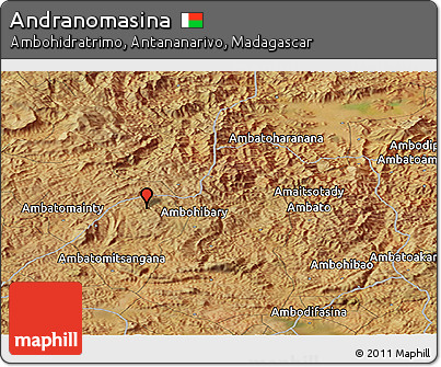 Satellite Panoramic Map of Andranomasina
