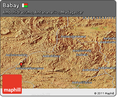 Satellite Panoramic Map of Babay