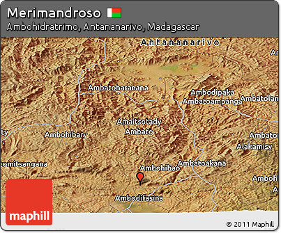 Satellite Panoramic Map of Merimandroso