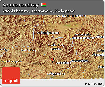 Satellite Panoramic Map of Soamanandray