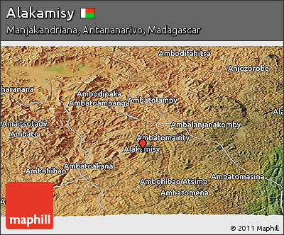Satellite Panoramic Map of Alakamisy