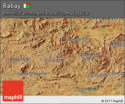 Satellite Panoramic Map of Babay