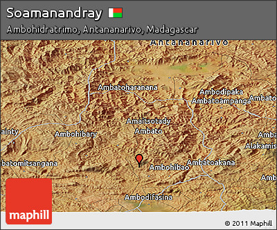 Satellite Panoramic Map of Soamanandray