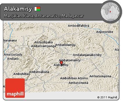 Shaded Relief Panoramic Map of Alakamisy