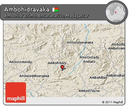 Shaded Relief Panoramic Map of Ambohidravaka