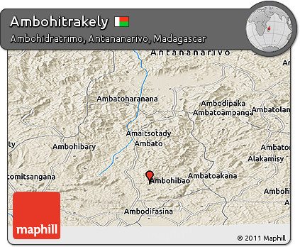 Shaded Relief Panoramic Map of Ambohitrakely