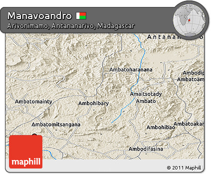 Shaded Relief Panoramic Map of Manavoandro