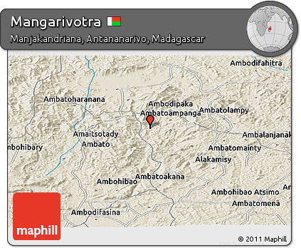 Shaded Relief Panoramic Map of Mangarivotra