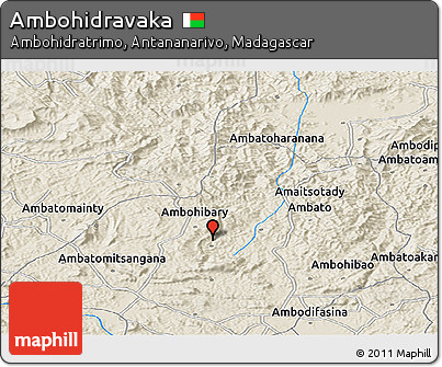 Shaded Relief Panoramic Map of Ambohidravaka