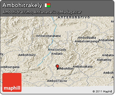 Shaded Relief Panoramic Map of Ambohitrakely
