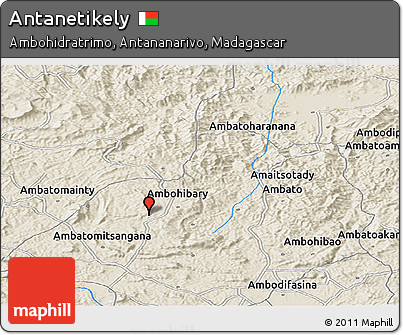 Shaded Relief Panoramic Map of Antanetikely