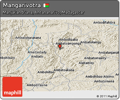 Shaded Relief Panoramic Map of Mangarivotra