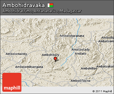 Shaded Relief Panoramic Map of Ambohidravaka