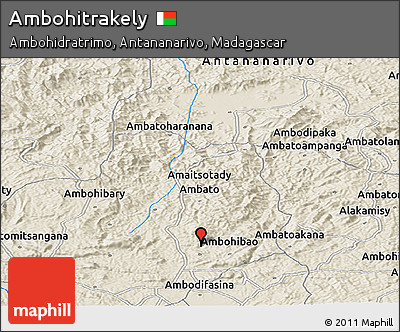 Shaded Relief Panoramic Map of Ambohitrakely