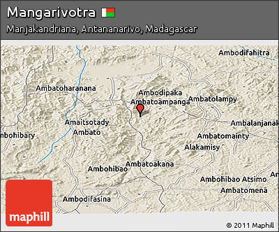 Shaded Relief Panoramic Map of Mangarivotra