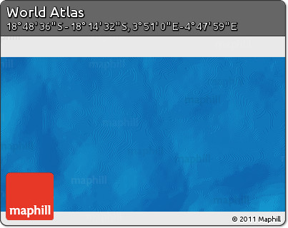 Physical 3D Map of the Area around 18° 31' 34" S, 4° 19' 30" E
