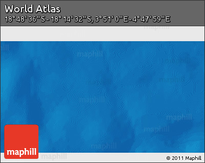 Political 3D Map of the Area around 18° 31' 34" S, 4° 19' 30" E