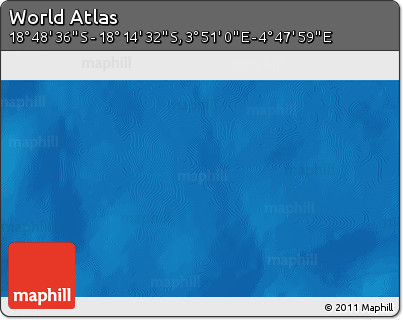 Political 3D Map of the Area around 18° 31' 34" S, 4° 19' 30" E