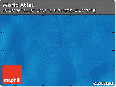 Physical Map of the Area around 18° 31' 34" S, 4° 19' 30" E