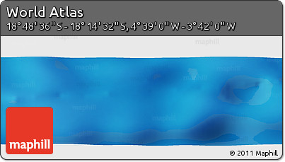 Shaded Relief Panoramic Map of the Area around 18° 31' 34" S, 4° 10' 30" W