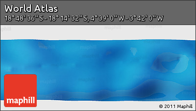 Shaded Relief Panoramic Map of the Area around 18° 31' 34" S, 4° 10' 30" W