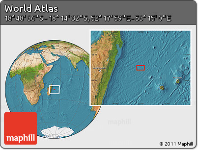 Satellite Location Map of the Area around 18° 31' 34" S, 52° 46' 29" E