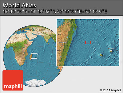 Satellite Location Map of the Area around 18° 31' 34" S, 52° 46' 29" E