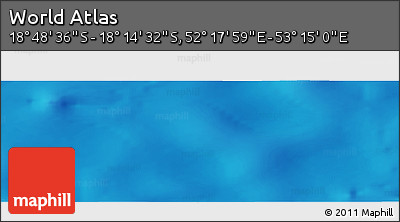 Physical Panoramic Map of the Area around 18° 31' 34" S, 52° 46' 29" E