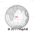 Outline Map of the Area around 18° 31' 34" S, 54° 28' 30" E, rectangular outline