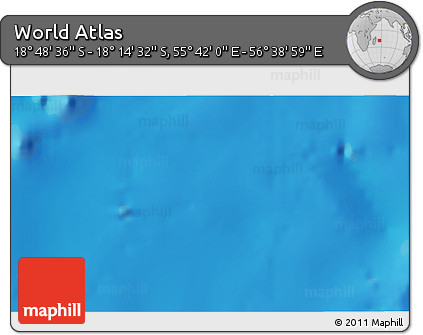 Physical 3D Map of the Area around 18° 31' 34" S, 56° 10' 29" E