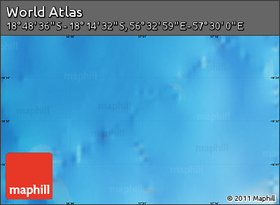 Physical Map of the Area around 18° 31' 34" S, 57° 1' 29" E