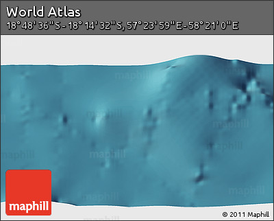 Satellite 3D Map of the Area around 18° 31' 34" S, 57° 52' 30" E