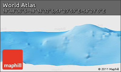 Physical Panoramic Map of the Area around 18° 31' 34" S, 57° 52' 30" E