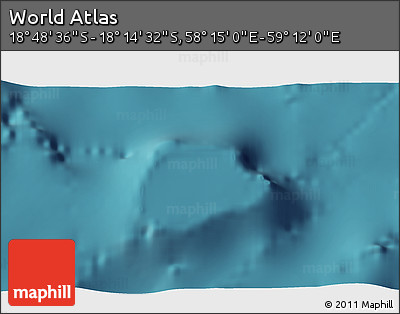 Satellite 3D Map of the Area around 18° 31' 34" S, 58° 43' 30" E