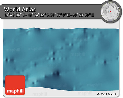 Satellite 3D Map of the Area around 18° 31' 34" S, 60° 25' 29" E
