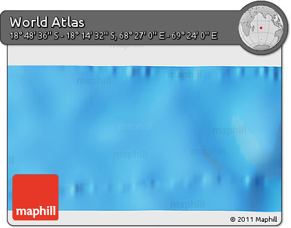 Physical 3D Map of the Area around 18° 31' 34" S, 68° 55' 30" E