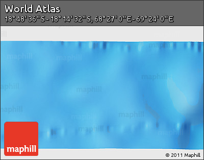 Physical 3D Map of the Area around 18° 31' 34" S, 68° 55' 30" E