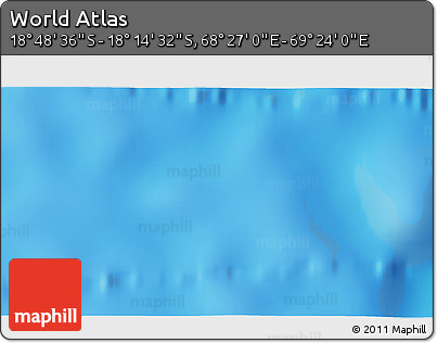 Physical 3D Map of the Area around 18° 31' 34" S, 68° 55' 30" E