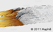 Physical Panoramic Map of the area around 18° 31' 34" S, 69° 37' 30" W