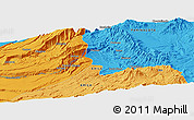 Political Panoramic Map of the area around 18° 31' 34" S, 69° 37' 30" W