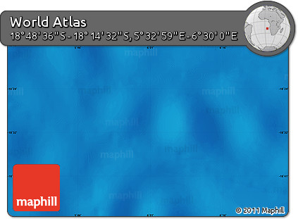 Physical Map of the Area around 18° 31' 34" S, 6° 1' 30" E