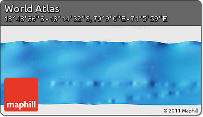 Physical Panoramic Map of the Area around 18° 31' 34" S, 70° 37' 30" E