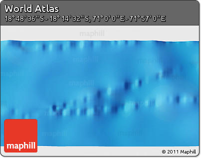 Physical 3D Map of the Area around 18° 31' 34" S, 71° 28' 29" E