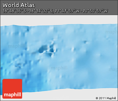 Physical 3D Map of the Area around 18° 31' 34" S, 71° 19' 29" W