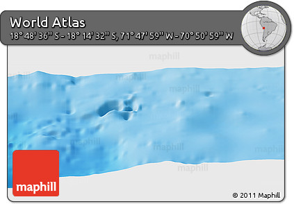 Physical Panoramic Map of the Area around 18° 31' 34" S, 71° 19' 29" W