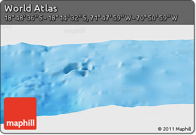 Physical Panoramic Map of the Area around 18° 31' 34" S, 71° 19' 29" W